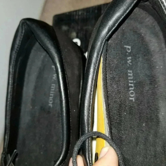 P.W. Minor CAMEO Black Leather Suede Shoe - Picture 5 of 7